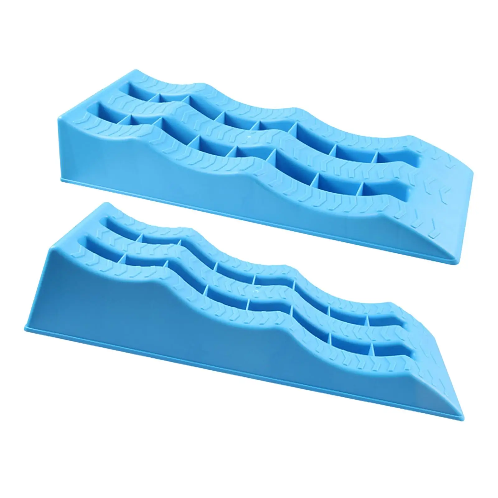 2x RV Leveling Ramps Car Cushion Practical on Uneven Ground 61x21.3x12cm 3 Steps
