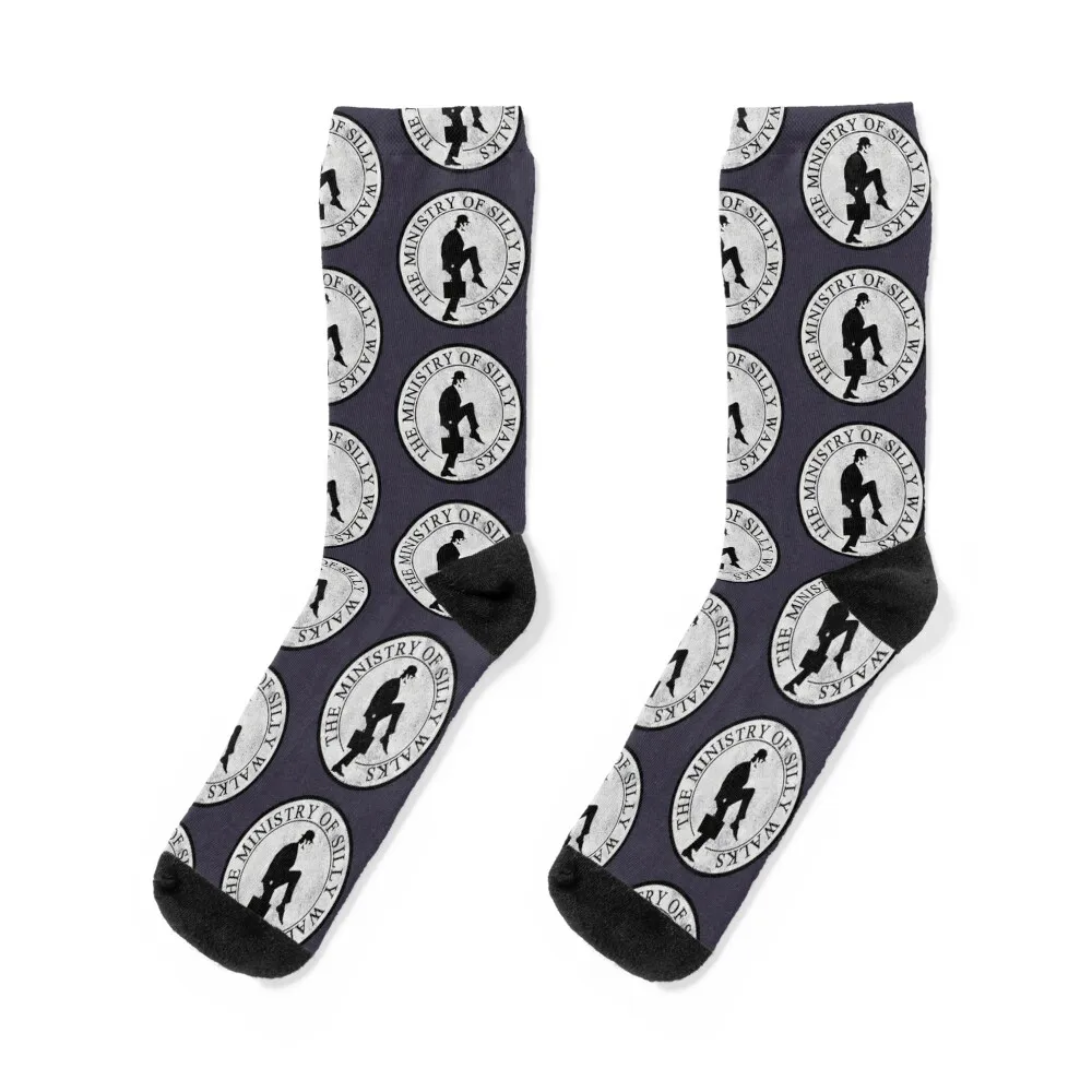 Ministry Of Silly Walks - Distressed Look Socks cycling Children's designer Luxury Woman Socks Men's