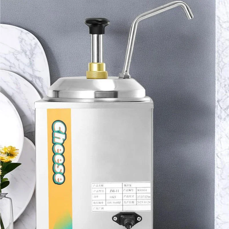 Calentador de mermelada de queso de acero inoxidable, máquina de fusión, bomba eléctrica de mermelada de frutas y salsa de 2,5 L, máquina dispensadora de Chocolate caliente de 600W
