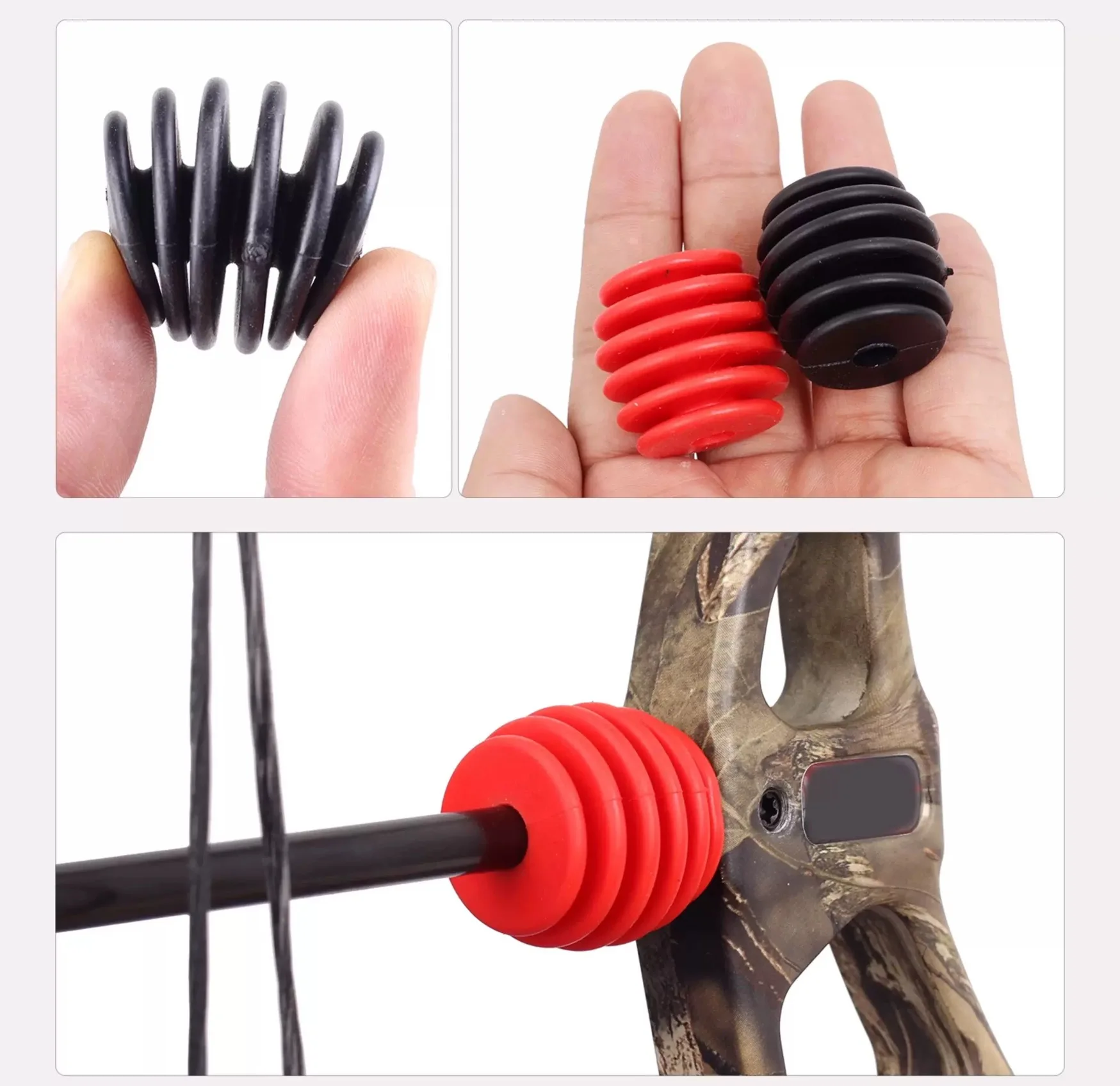 Compound Bowstring Stopper Shock Absorber Vibration Stabilizer Ball Suppressor Bracket Stabilizer Archery Shooting Accessories