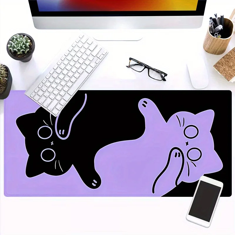

The oversized cartoon cute cat mousepad with a durable and anti-slip rubber base is suitable for gamers and offices High quality