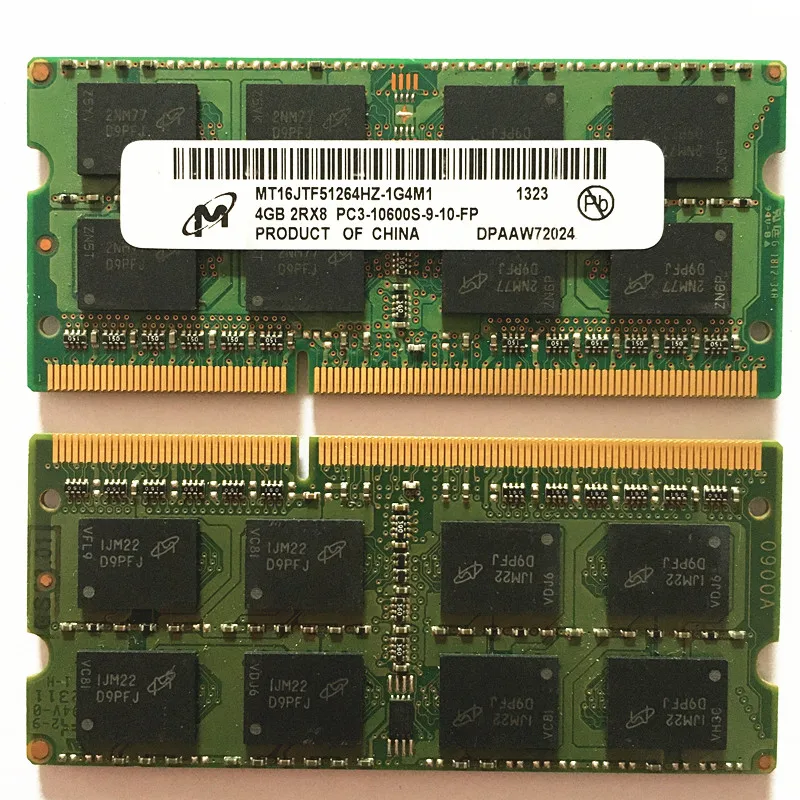 

Micron DDR3 RAMS 4GB 2RX8 PC3-10600S-9 DDR4 4GB 1333MHz laptop memory