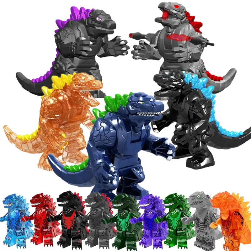 

Фигурки героев фильма Godzillaes, большой динозавр, строительные блоки, монстеркинг, мини-анимация, модель, игрушка, подарок для детей