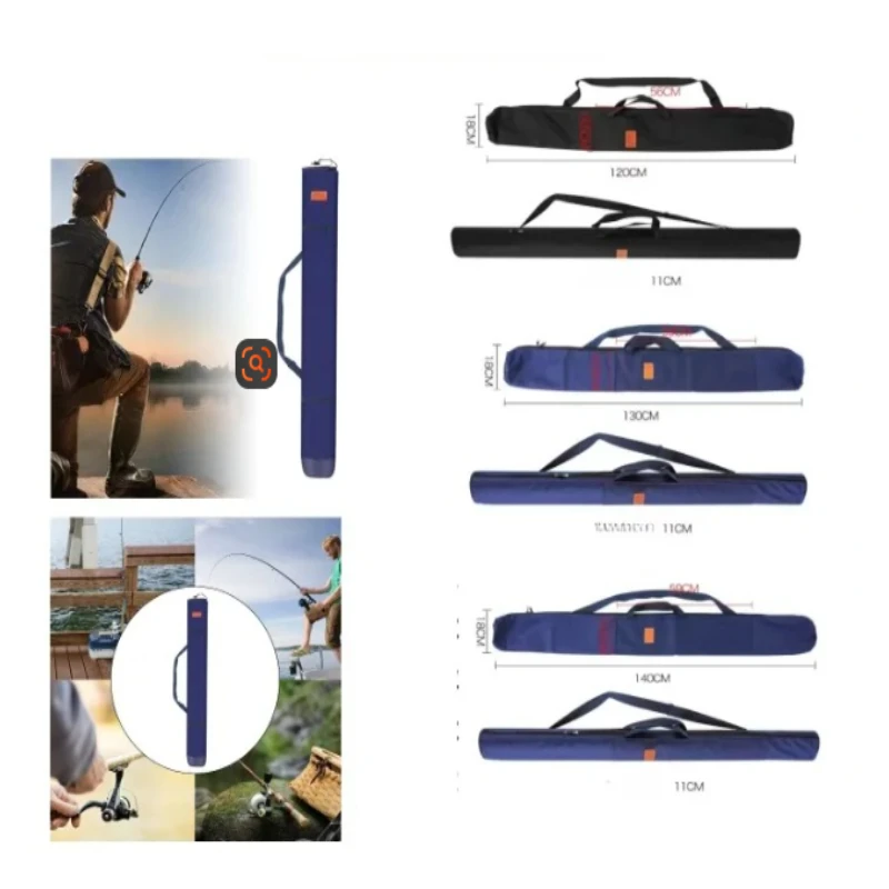 

120/140 Cm Blue Fishing Bag Durable Foldable Tackle Bag Camping Canvas Box Travel Storage Box Sunproof Tackle Bag