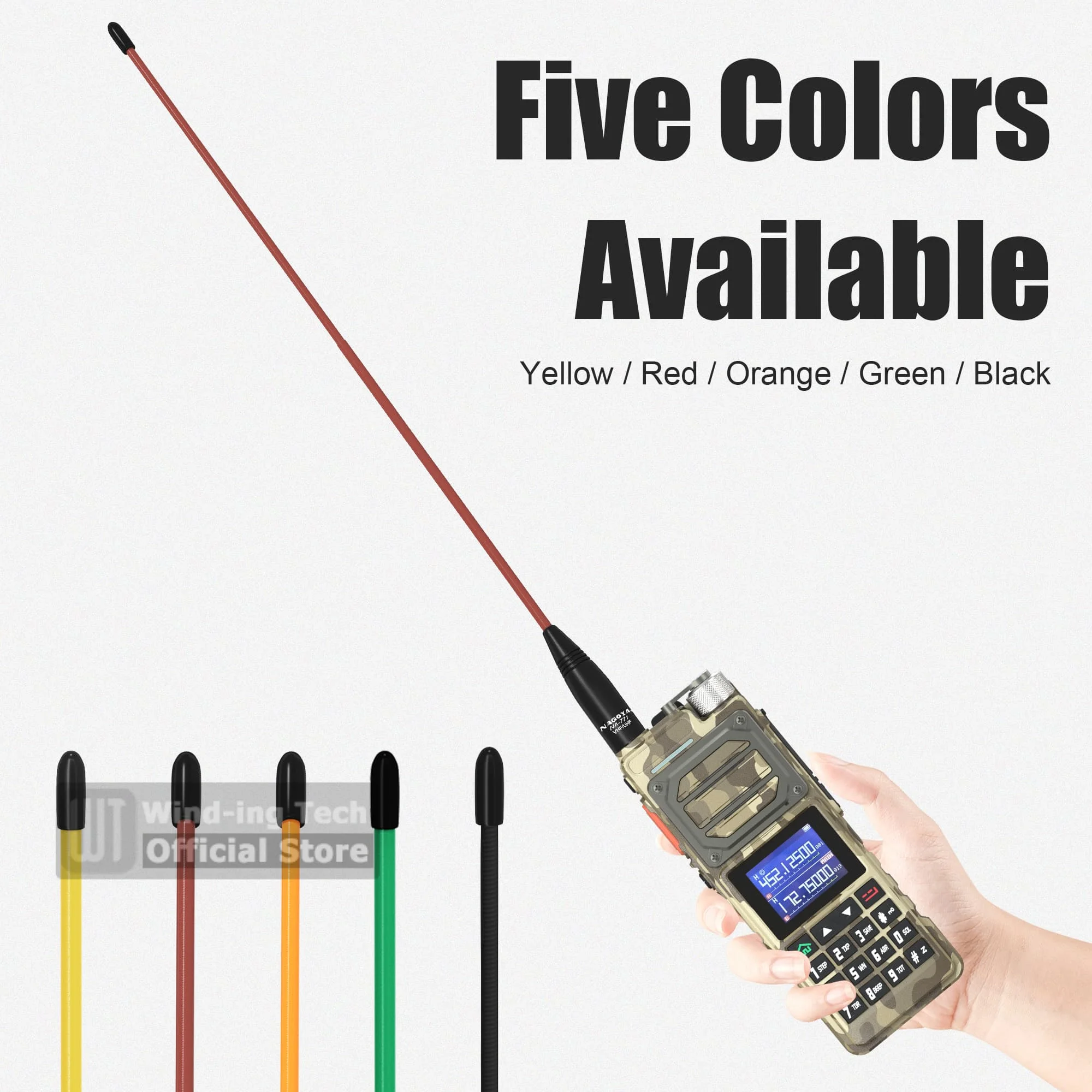 1/2/5 قطعة الأصلي ناغويا NA-771 سوط هوائي VHF UHF SMA-أنثى 3107A 10 واط هوائيات مكاسب عالية لراديو Baofeng DM 32 UV-25 PRO #5