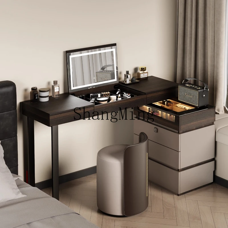 CL  chest integrated L-shaped corner with lock small apartment bedroom clamshell makeup table