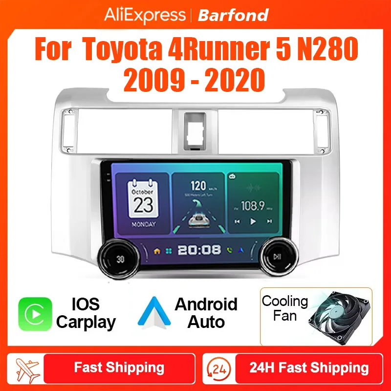 Barfond  For Toyota 4Runner 5 N280 2009 - 2020 Car Radio Multimedia Video Player Navigation stereo GPS Android 13 2din dvd