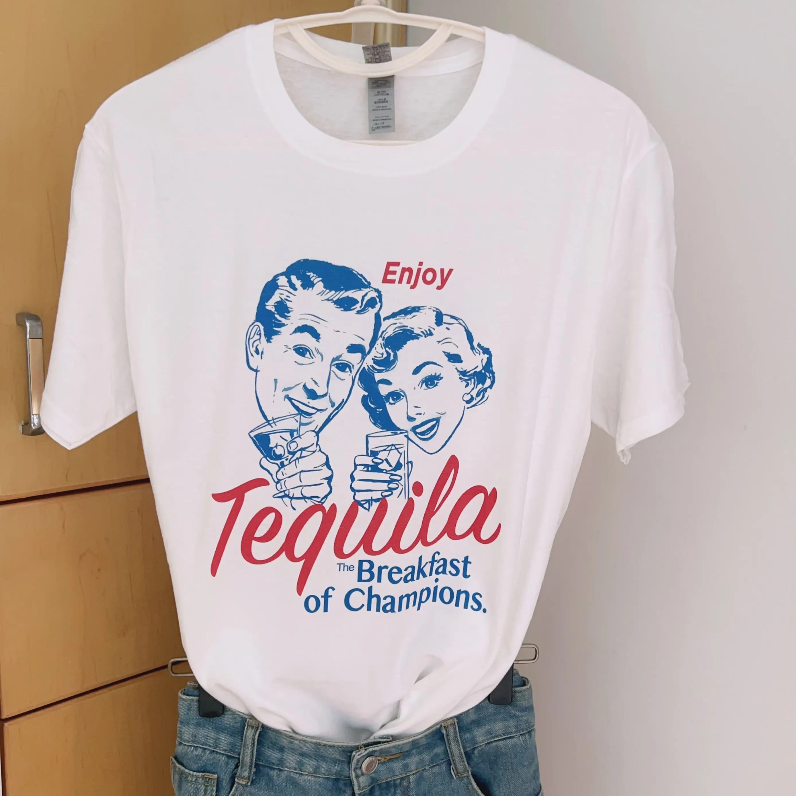 Enjoy Tequila Printed T Shirt Letter Funny Quetes Printing Tee Tops Summer Fashion Women Clothing