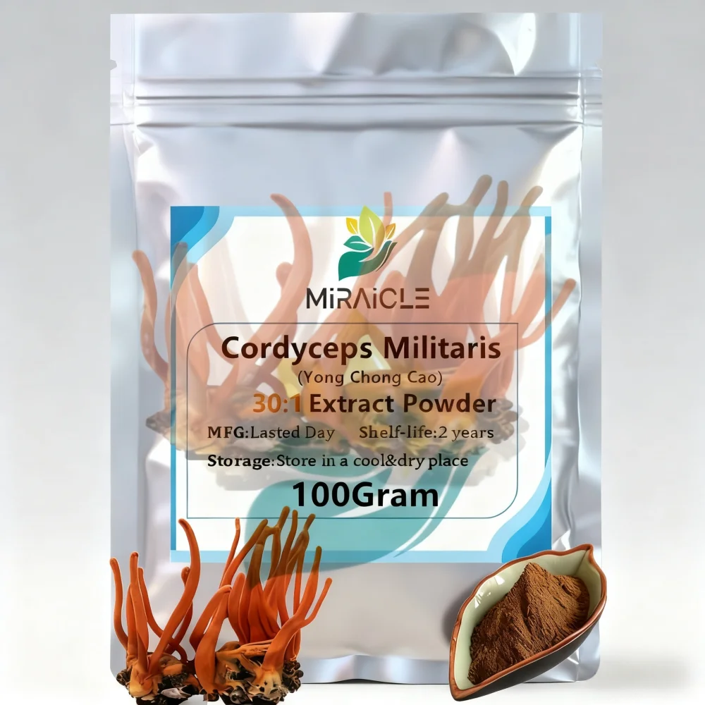 Customized Aluminum Foil Bag for Cordyceps Militaris Extract Powder 30:1,4-layer Bags Packing