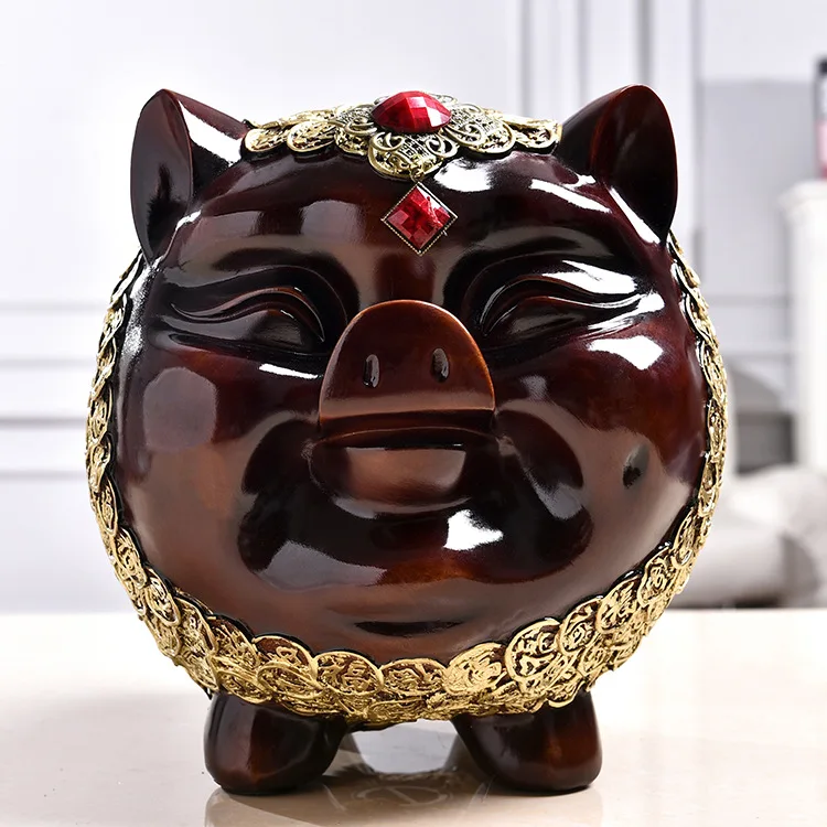 Direct Sales Resin Handicrafts Pig Piggy Bank Creative Home Ornaments Large Opening Housewarming Gifts