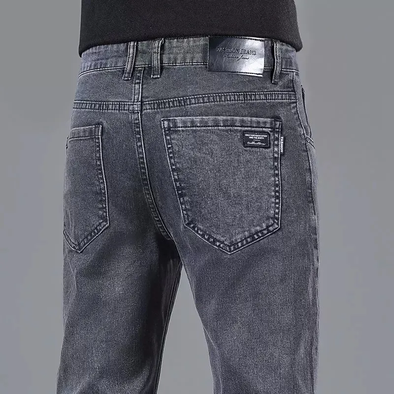 2026 New American Retro Straight Leg Jeans Men's Casual Loose Wear Resistant Work Pants Cotton Straight Cut Loose Fit Jeans