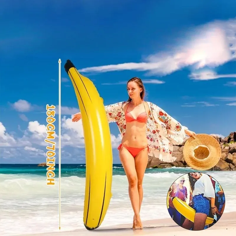 

1pcs 60cm/180cm Spot PVC Inflatable Banana Bar Nightclub Props Bachelorette Party Inflatable Toys Stage Party Interactive Toys