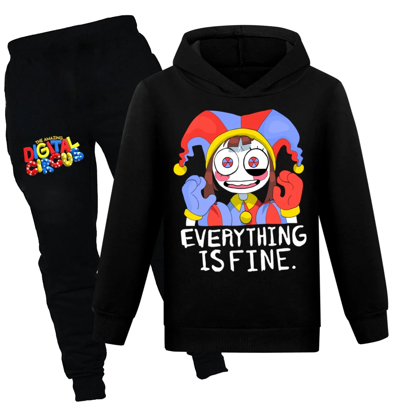 Kids Spring Autumn Casual Tracksuits Boys Girls The Amazing Digital Circus merch Hoodie+Pants Kits Children Outfits Clothes Sets image 2
