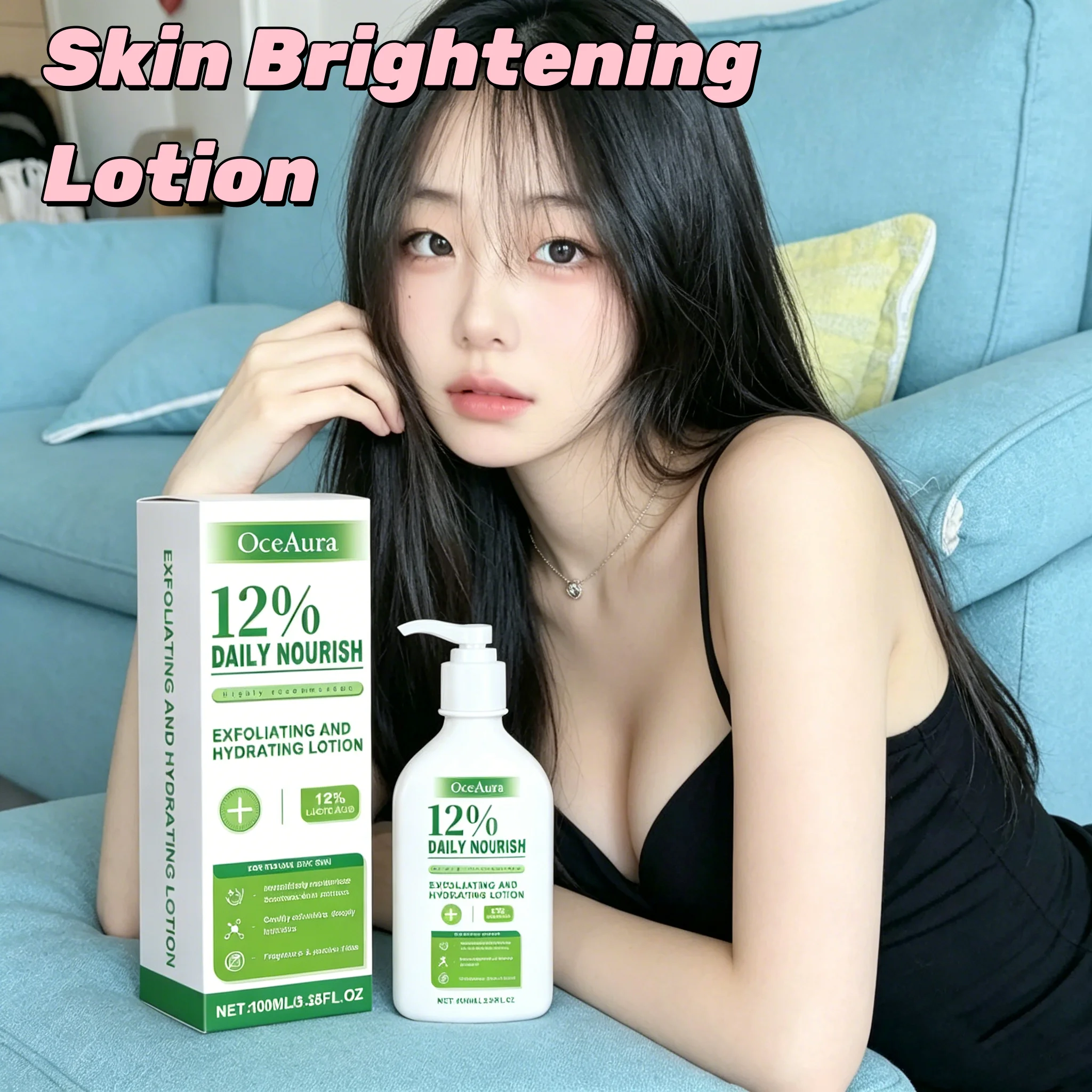 Hot Sale Exfoliating Moisturizing Body Lotion Acid Remove Dead Skin Deep Hydration Brightening Smooth Dry Rough Skin Body Care
