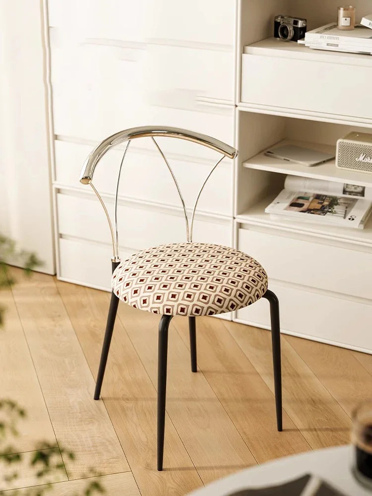 

Nordic Furniture Coffee Chair Living Room Furniture Stainless Steel Dining Chairs Luxury Indoor Accessories Bedroom Makeup Stool
