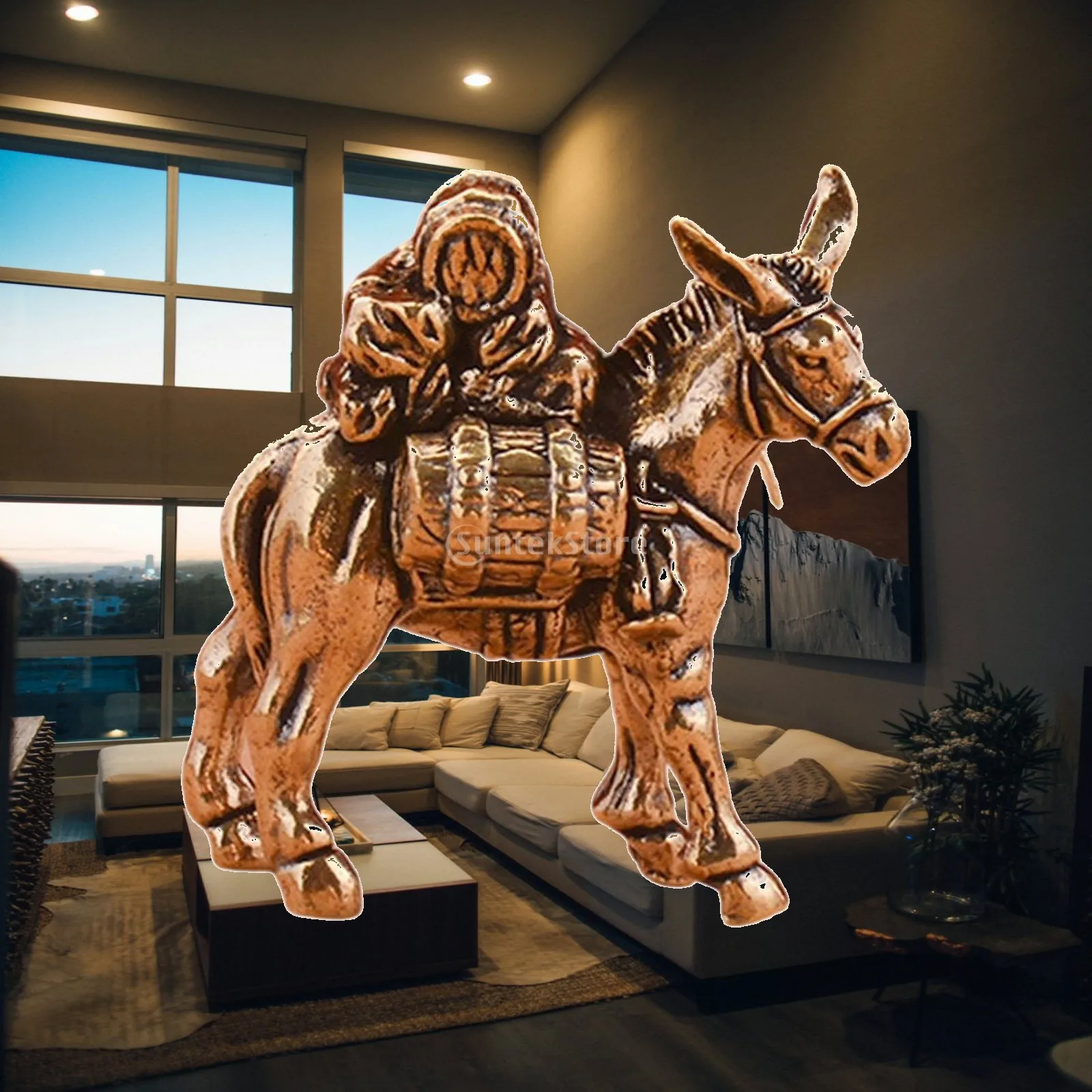 Vintage Brass Camel Statue Mini Animal Figurine Metal Desk Ornament for Luxury Office Decoration Crafts
