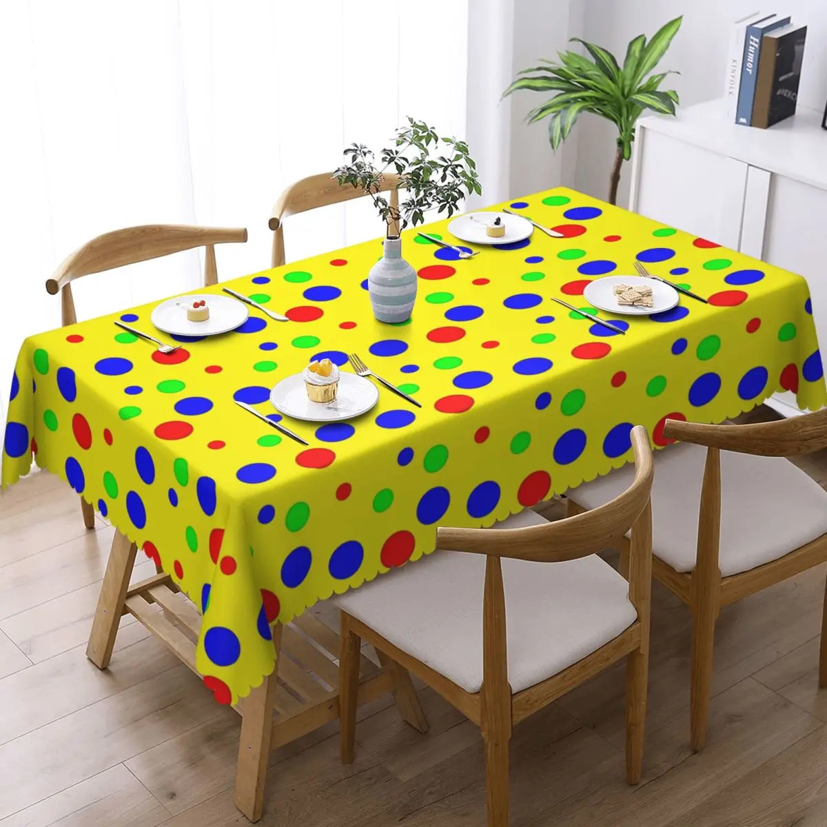 Spotty Bag Mr Tumble's Spotty Tablecloth Restaurant Kitchen Rectangular Tablecloth Tablecloth Outdoor Dining Table Cover