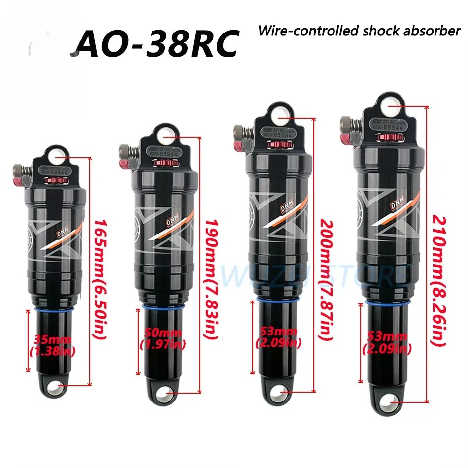 165/190/200/210mm MTB Downhill Bicycle Coil Rear Shock Wire ontrol/Hand Control DNM AO-38RC Mountain Bike Air Rear Shock