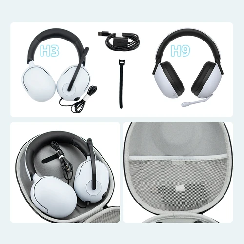 Imagen 2 del producto Estuche de transporte duro para auriculares SONY INZONE H9/H7/H3, bolsa de almacenamiento, Estuche De Viaje para auriculares INZONE H9 H7 H3, accesorios duraderos