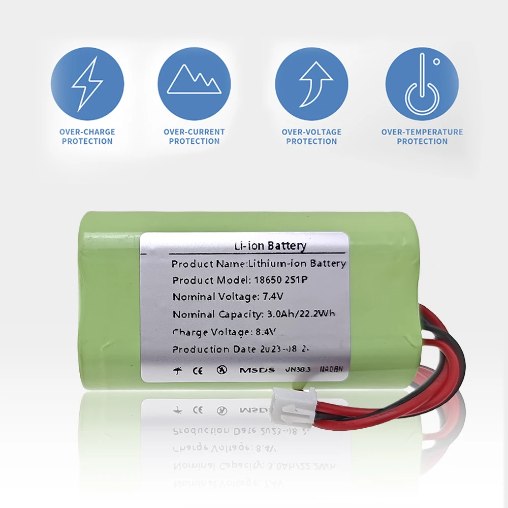 Original 7.4V 3000mah 18650 2S1P built-in BMS rechargeable lithium-ion battery pack for camera electric toy backup battery