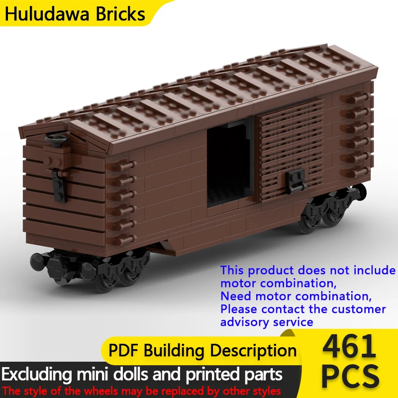 

Модель городской автомобиль MOC, строительные кирпичи, американский железнодорожный грузовой поезд, коробка, модульная технология, детские праздничные подарки, сборные игрушки, костюм