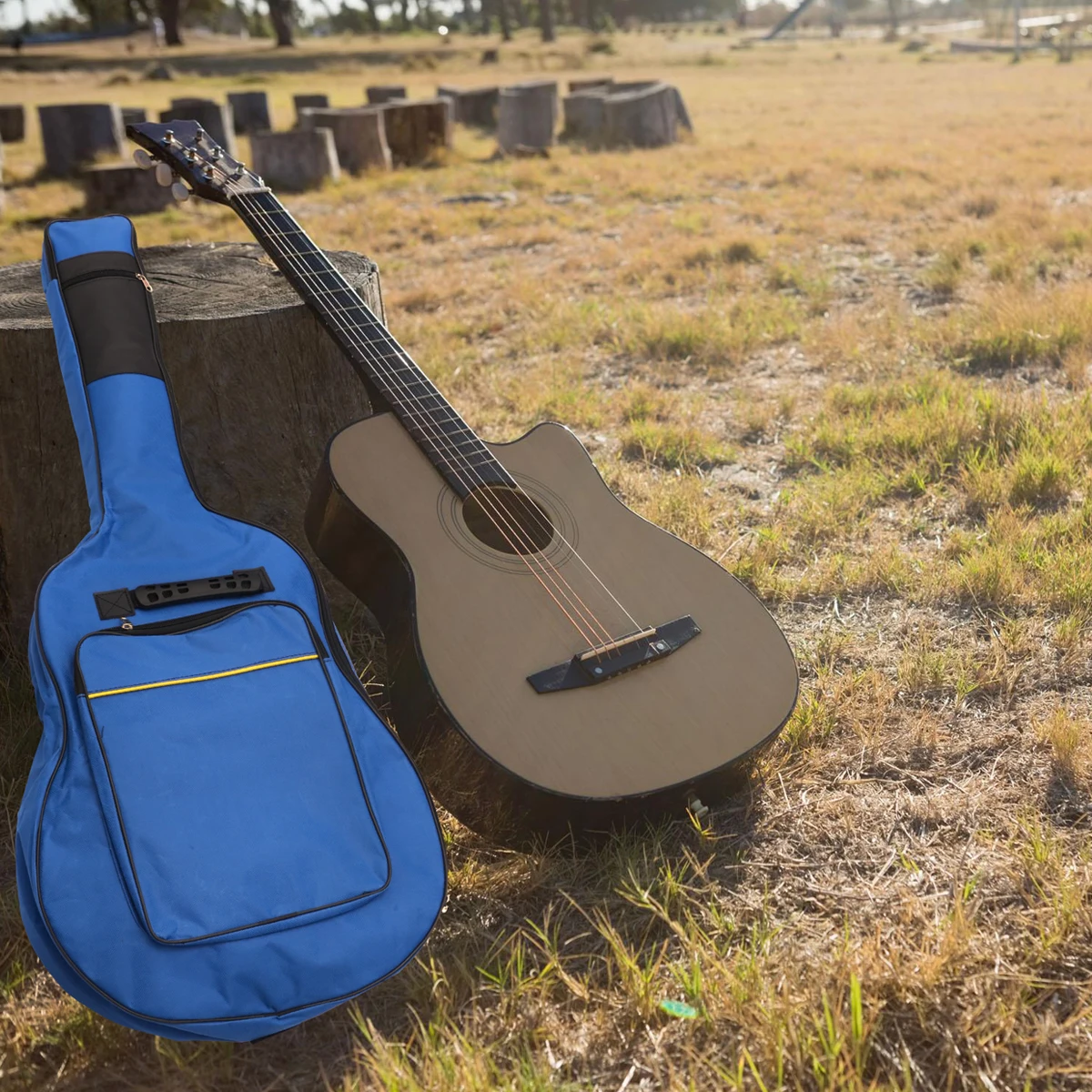 

40 /41 Waterproof Guitar Bag Folk Case Oxford Cloth Backpack Full Size Double Strap Acoustic Carry Remote Control Electric