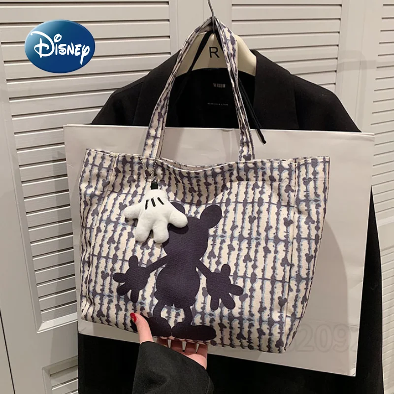 Disney Mickey New Women's Handbag Cartoon Cute Women's Shoulder Bag Large Capacity Fashion Casual Women's Bag Storage Tote Bag