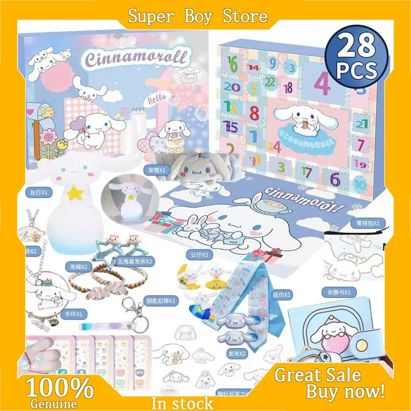 

Sanrio Kuromi Cinnamoroll Melody Рождественский адвент-календарь Kawaii аниме мультфильм брелок случайная фигурка орнамент детская игрушка в подарок