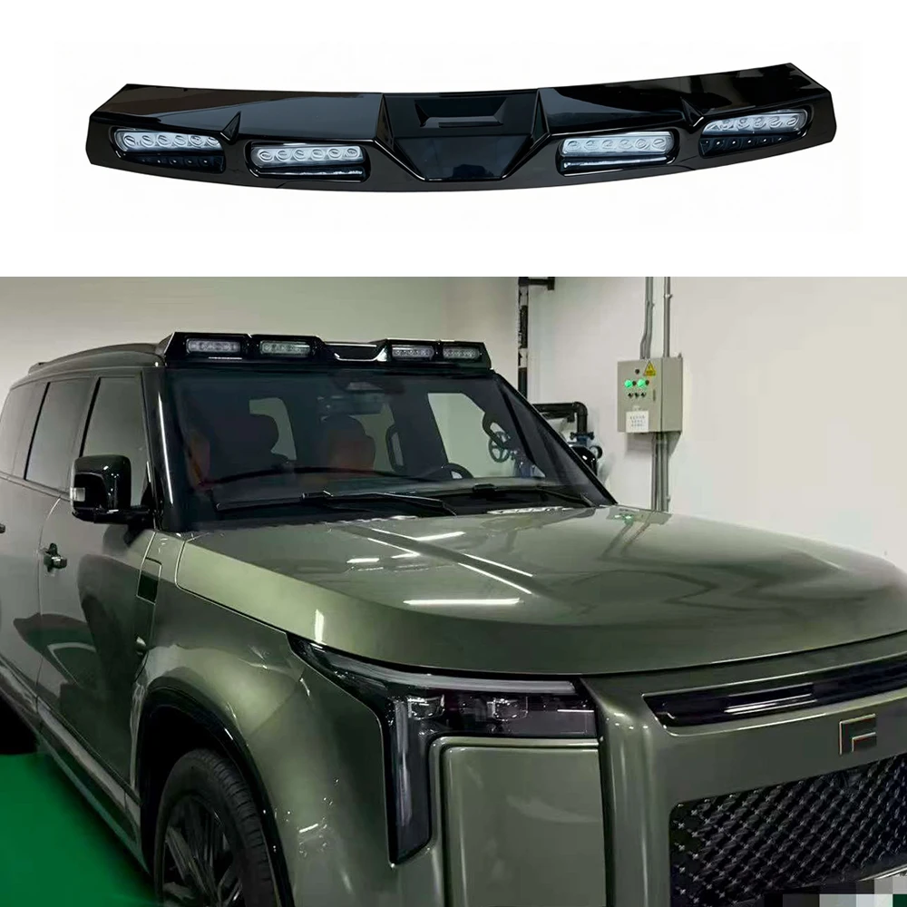 Car Roof Light Fit for BAIC JISHI ROX 01 2024 2025 2026 Outdoor Searchlight  LED Roof Rack Light Spoiler Modified Accessories