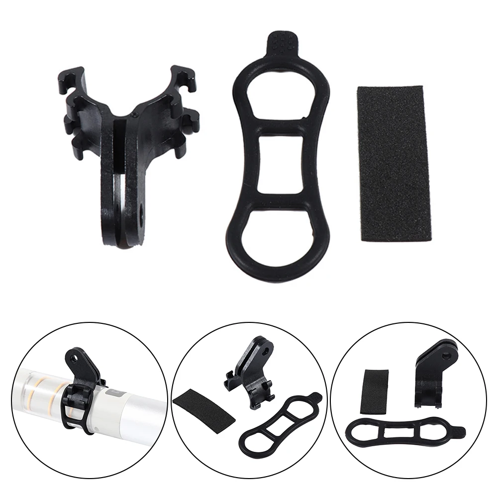 1x Bike Handlebar Clip Flashlight Holder Bicycle LED Stand Bracket Plastic Head Front Light Clamp Mount For Action Cameras