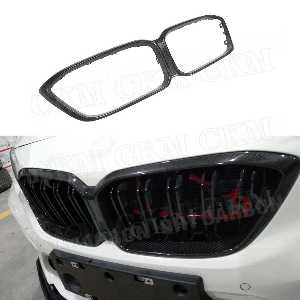 

Dry Carbon Fiber Front Bumper Grille Mesh Cover Outer Frame Cover For BMW 2 Series F87 M2C 2019 2020 Competition Car Styling