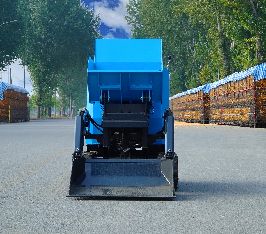 Factory Price Mini Dumper Truck Scissor Lift High Platform Tracked Wheelbarrow Small Hydraulic Crawler Carrier for Waste Haul