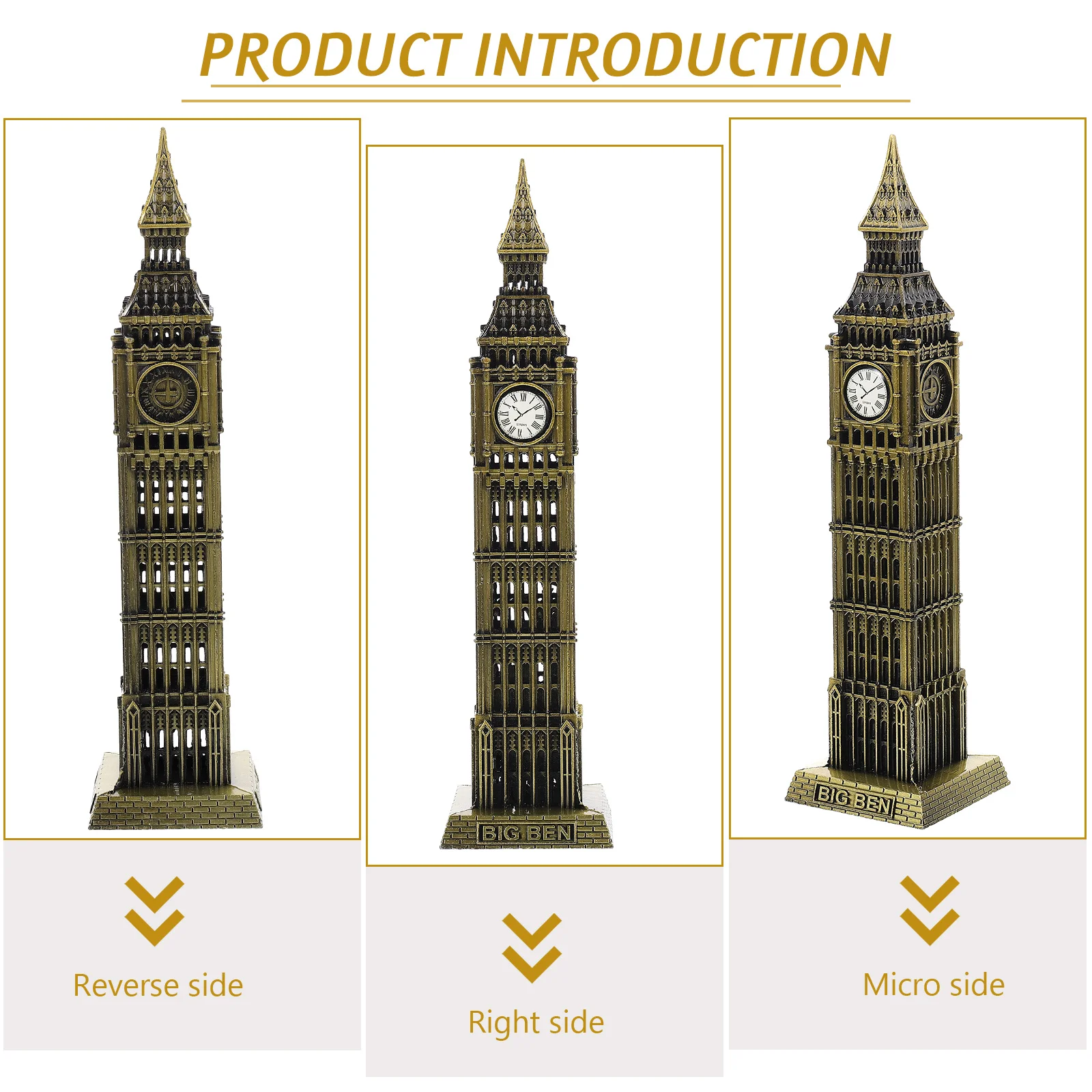 Metal Building Model da Inglaterra e Londres Landmark Decoração, ornamento do Big Ben, arquitetura da Inglaterra