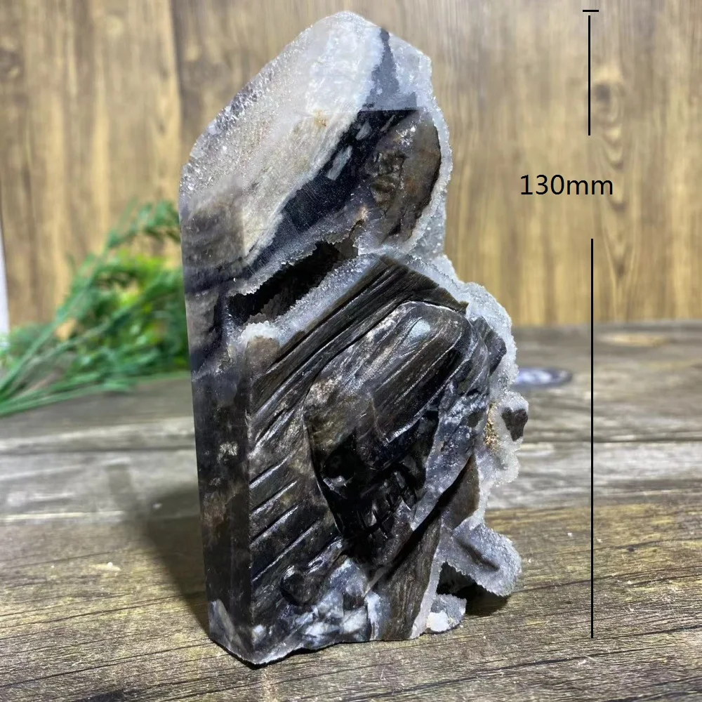 Druzy Sphalerite Skulls Stone Quartz Specimen Crystal Natural Healing Wicca Skull Geode Minerals Spiritual Ornaments