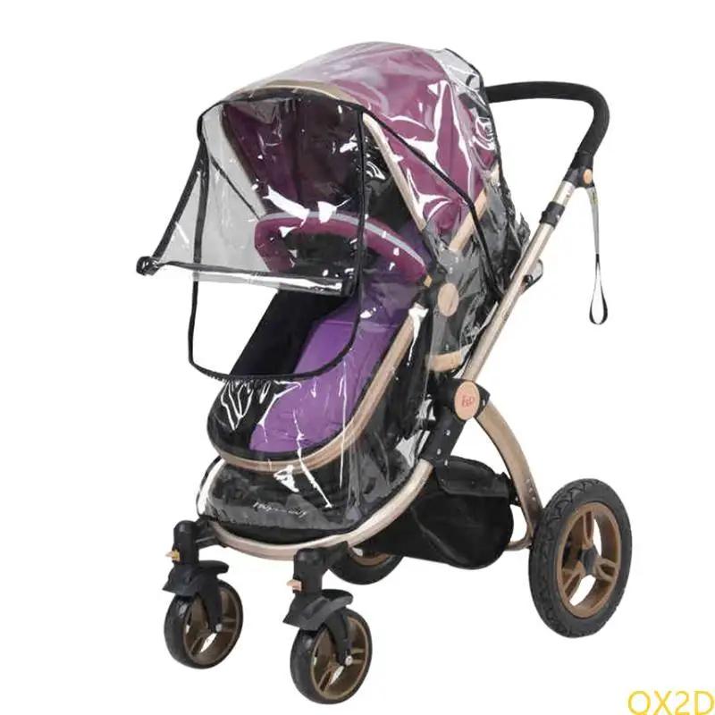 

QX2D Full Clear Universal Stroller Rain Cover Baby Car Weather Wind for Sun Shield