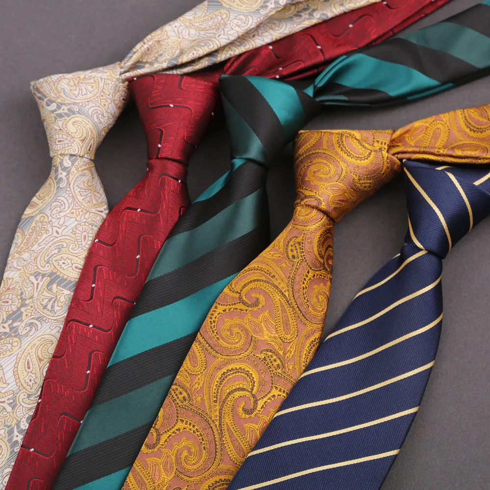 

8cm Mens Tie Blue Pink Flroal Striped Necktie For Men Suit Accessories Wedding Gravatas Neck Ties Fit Workplace Birthday Party