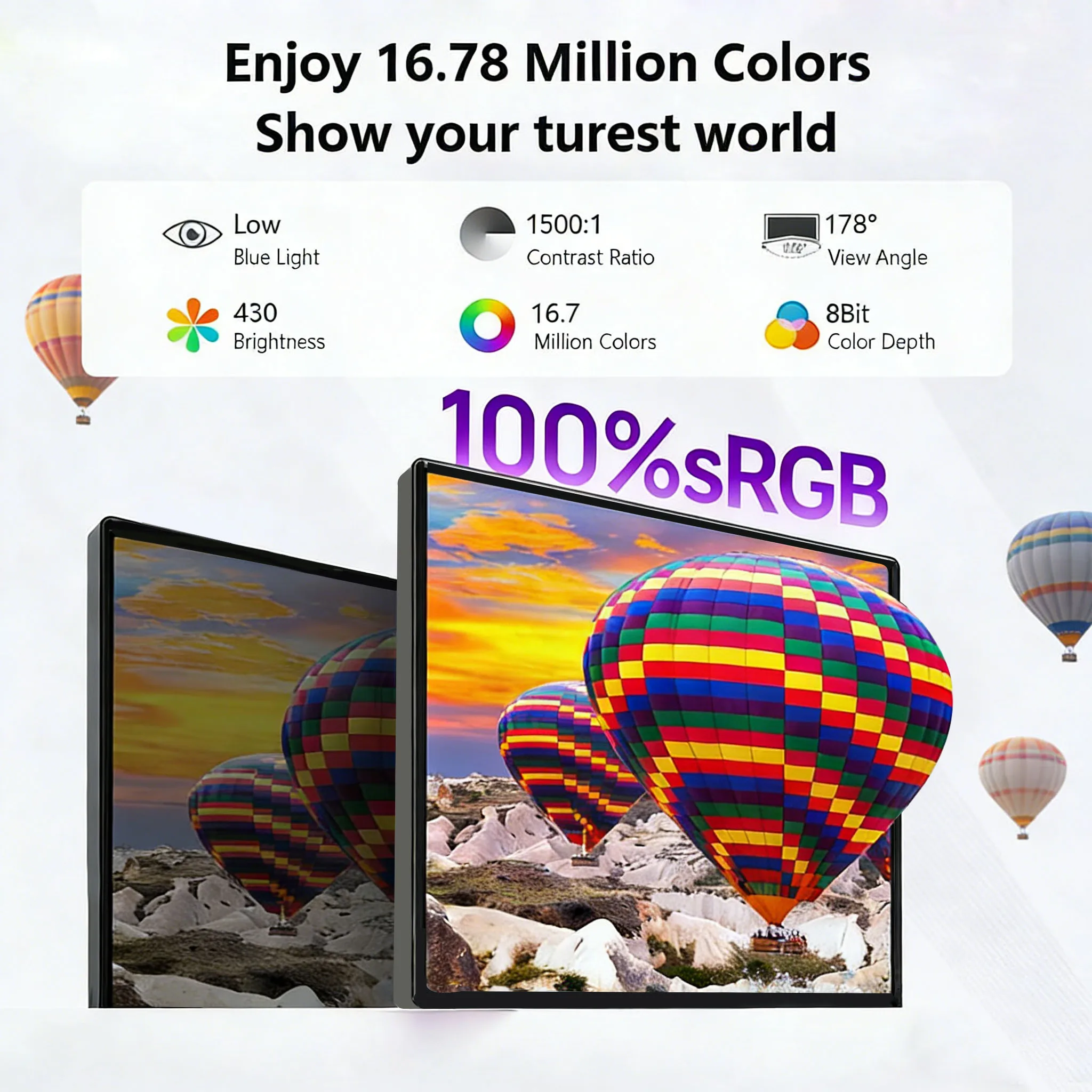 14.2 Inch Portable Monitor 2.5K 430NIT 8bit IPS Stand-style Touch Screen Can Be Used with Laptop PS4/5 Switch Xbox
