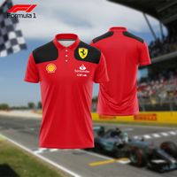 Classic F1 Ferrari Racing Polo Shirt Short Sleeve Shirt for Men Women Motorsport Fan Team Wear Summer Printed Fashion Top