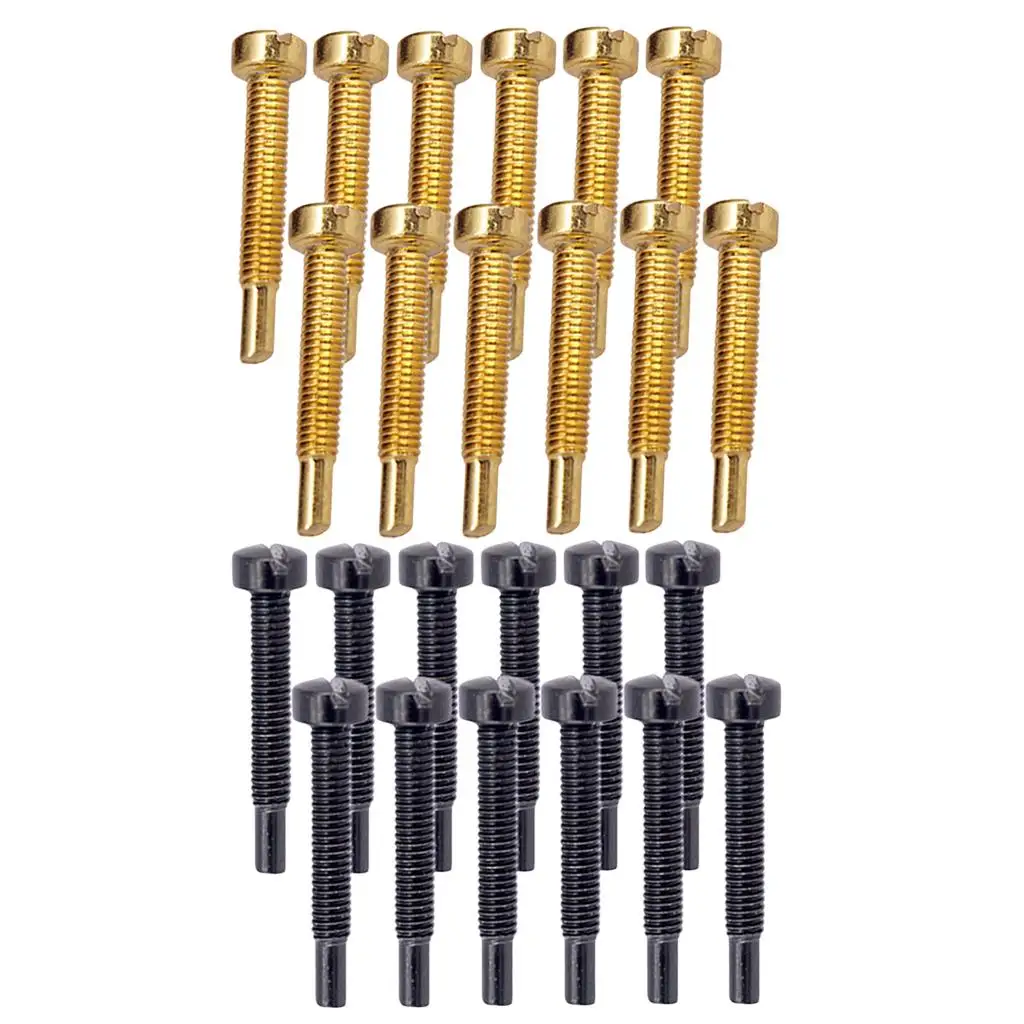 

Electric Guitar Humbucker Pickup Mounting Screw Black Iron Polepiece Screws Durable Guitar Parts for Music Studio