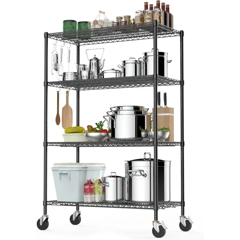 

Leteuke Wire Shelving Unit with Wheels, NSF Adjustable Storage Shelves, Heavy Duty Shelving Commercial Grade Metal Storage