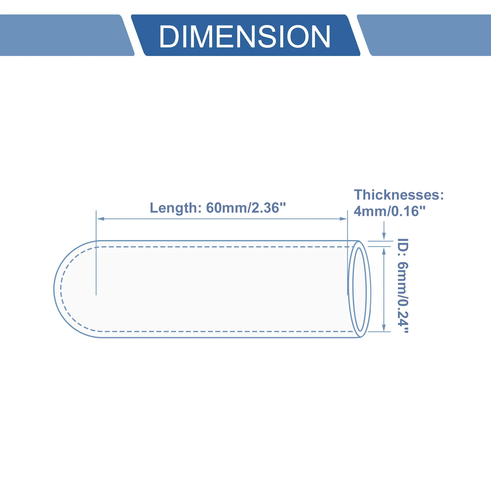 UXCELL 6 mm-40 mm Innendurchmesser, schwarz, blau, Auto-Silikonkautschuk-Schlauch-Endkappe, Hochdruck-Toleranz bis zu 1 MPa, Mehrzweck-Kfz-Einsatz