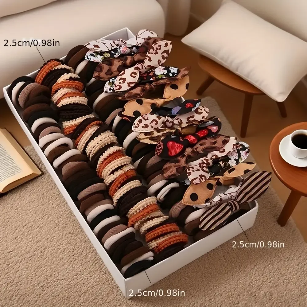 مجموعة مكونة من 80 قطعة من إكسسوارات الشعر البوهيمية للفتيات - ألوان مختلطة مع الزهور والقلوب؛ هدية مثالية لمناسبات مختلفة