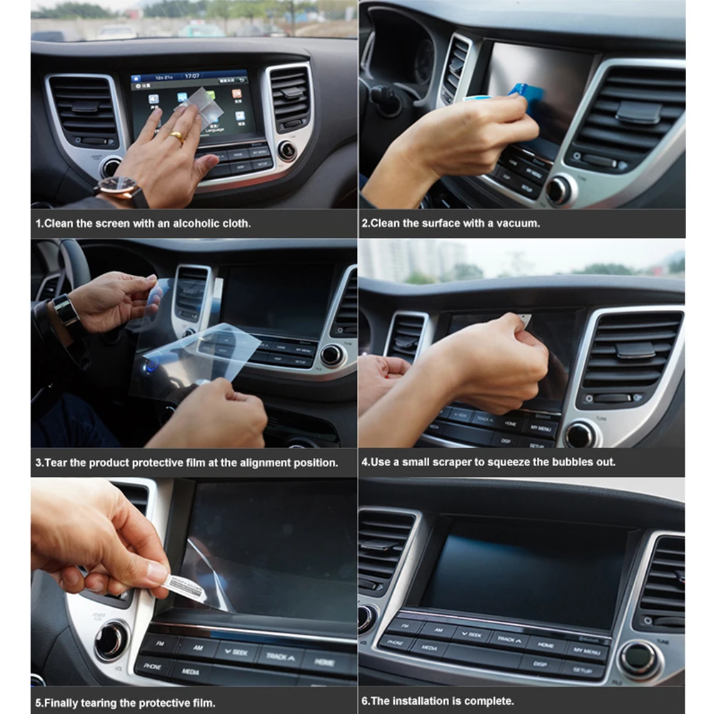 Protecteur d'écran en verre de qualité supérieure, pour GPS de voiture 8 pouces, pour Kia Sportage Chevrolet Cruze Hyundai Tucson 2015 – 2017