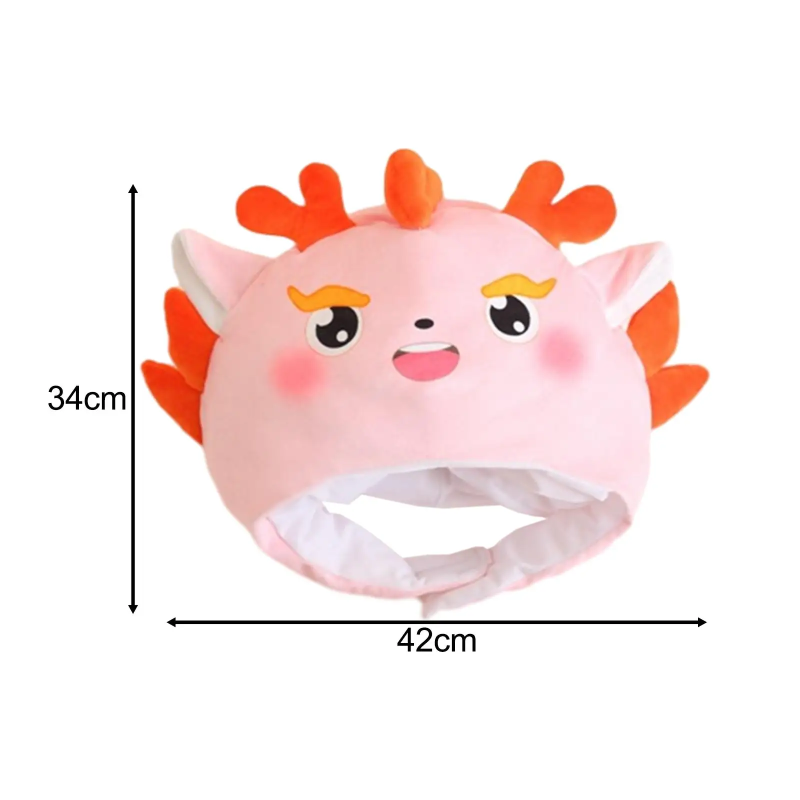 Chinese Dragon Headgear Novelty Cartoon Photo Props Funny Dragon Shape Headwear for Easter Halloween Holiday Cosplay Birthday