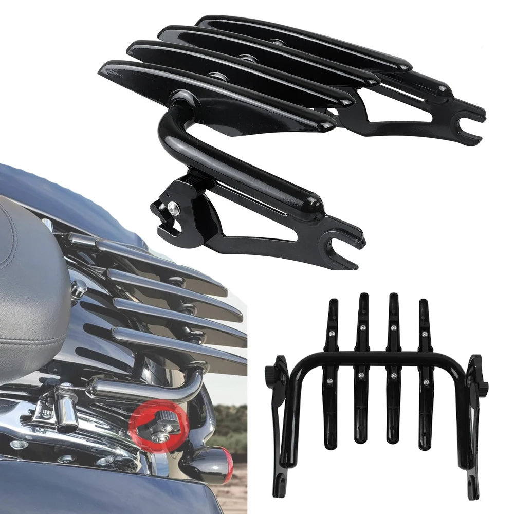 Portapacchi Stealth nero per Harley Electra Street Glide Road King FLHX FLHT Ultra Limited 2009-2024 Accessori moto