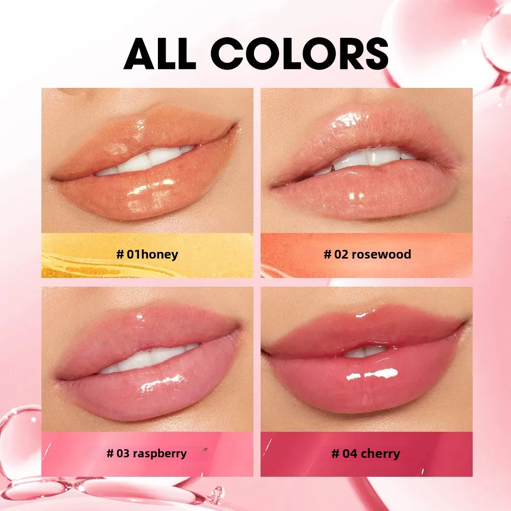 O.TWO.O Lippenöl Glanz Lip Plumper Make-up Feuchtigkeitsspendend Nicht klebrig Sexy Wasser Glänzend Glitzer Primer Tönung Lippenbalsam Pflege Kosmetik