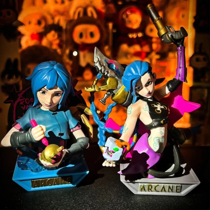 

Оригинальная коллекционная фигурка Pop Mart League Of Legends Arcane Series: Слепая коробка-сюрприз, милая аниме-фигурка, подарок для геймеров