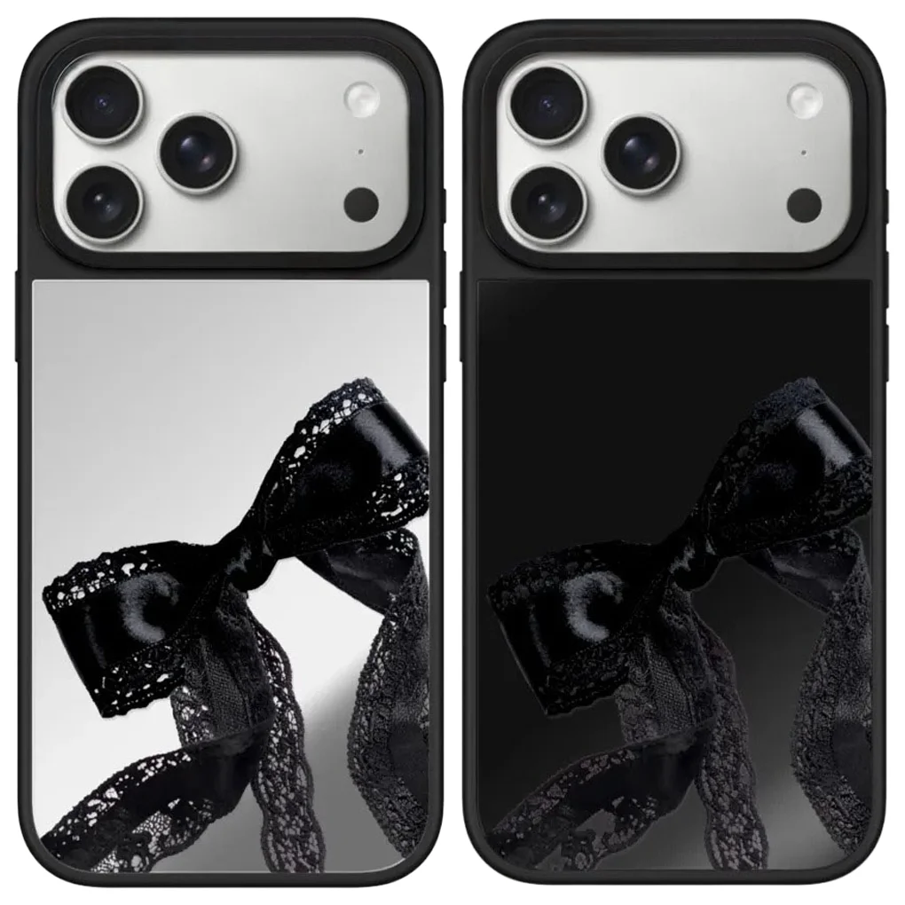 

Hollow Bowknot Mirror Surface Magnetic Case: Compatible with IPhone 17 16 15 14 13 12 Pro Max 17 Air