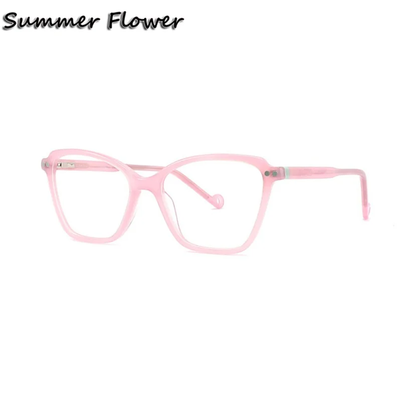 

Cat Eye Kids Frame Girl Prescritpion Eyeglasses Child Myopia Prescription Transparent Lenses Acetate High Quality Glasses Frame