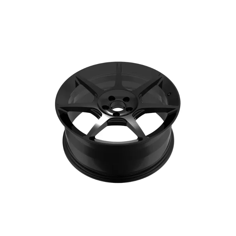 OEM ODM Custom Forged Wheel Rim, Seven Spokes Design, Gloss Black Optional Color, Wholesale Custom Auto Wheel Modification Parts